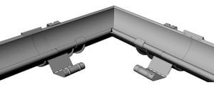 Fot. 1. Połączenie narożnika wewnętrznego z rynną
