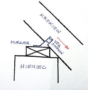 Rys. 2. schemat połączenia krokiew murłata z wykorzystaniem obniżonej murłaty i złącza