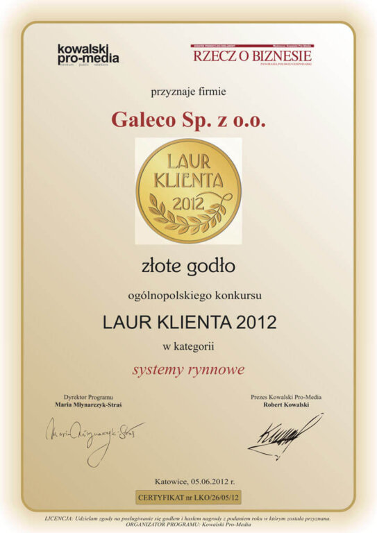 Galeco z Laurem Konsumenta 2021