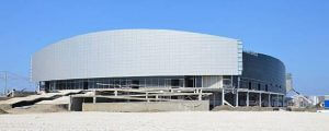 Budowa obiektu sportowego w Soczi - Ice Cube Curling Center. Fot.: SC Olympstroy