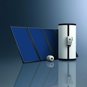 Zestaw solarny Schüco do produkcji c.w.u. i wspomagania.