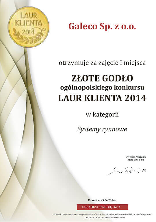 Laur Dekady2004-2014 dla Galeco