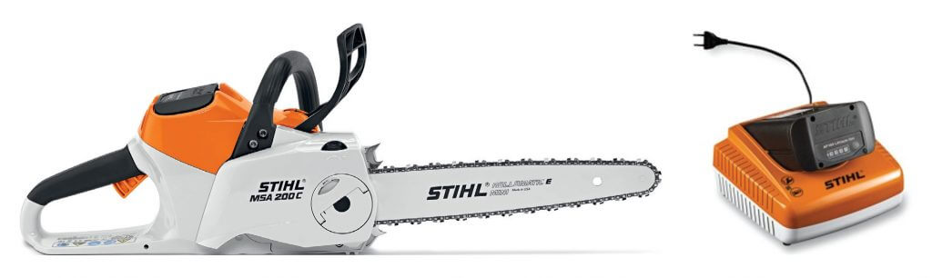 System akumulatorowy STIHL PRO i pilarka akumulatorowa STIHL MSA 200 C-BQ