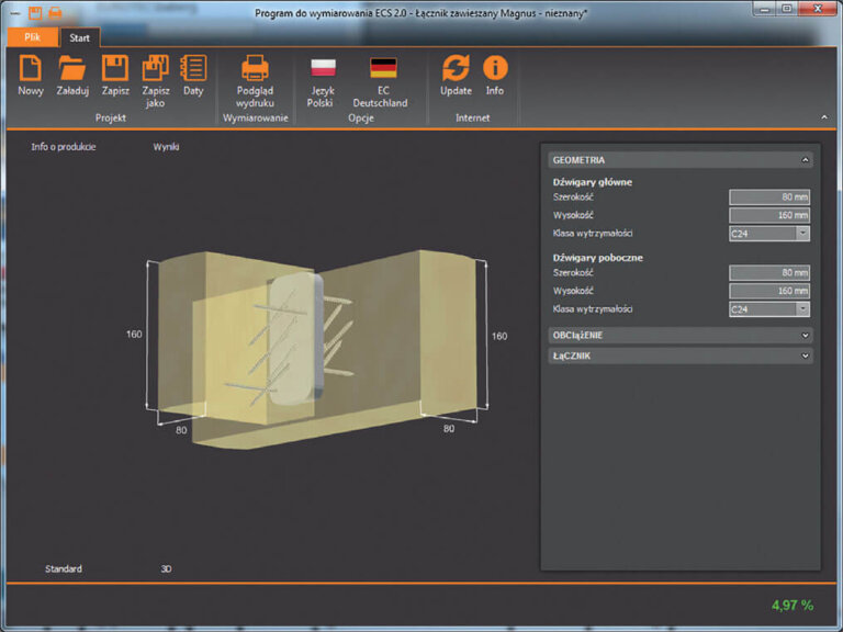 ECS – Program obliczeniowy EuroTec