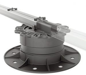 Peter System: Stopa przestawna, profil aluminiowy, clips montażowy. System montażu tarasów Peter System