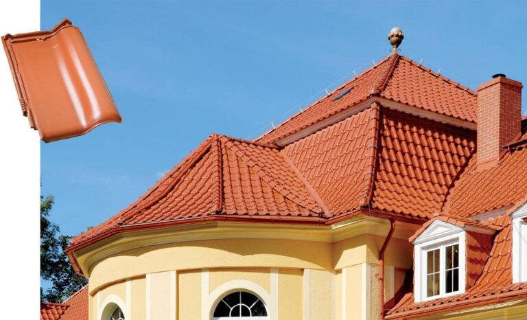 Dachówka MONZAplus miedziana angobowana.