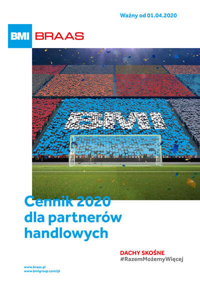 BMI BRAAS - Cennik 2020 dla partnerów handlowych (ważny od 01.04.2020)