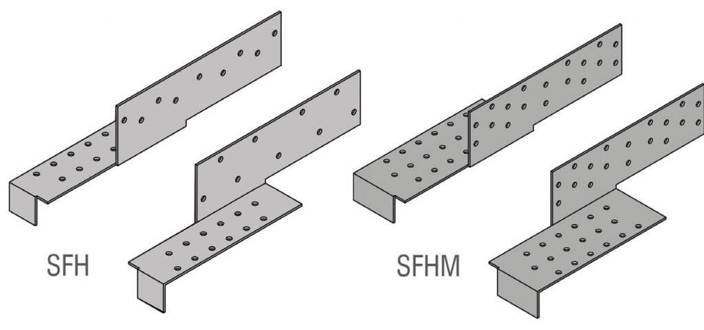 Zdj. 7. Złącza SFH / SFHM do przenoszenia dużych sił rozporów z krokwi na murłatę.