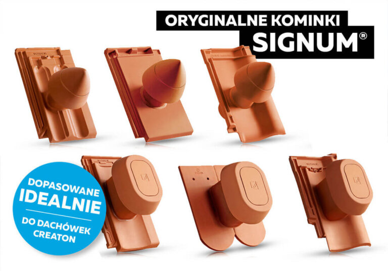Ceramiczne kominki dachowe SIGNUM marki CREATON