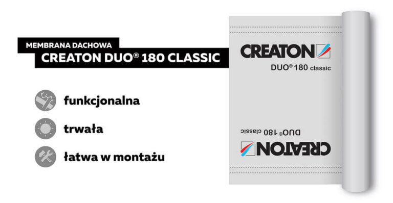 Uniwersalna i wytrzymała membrana CREATON DUO 180 Classic