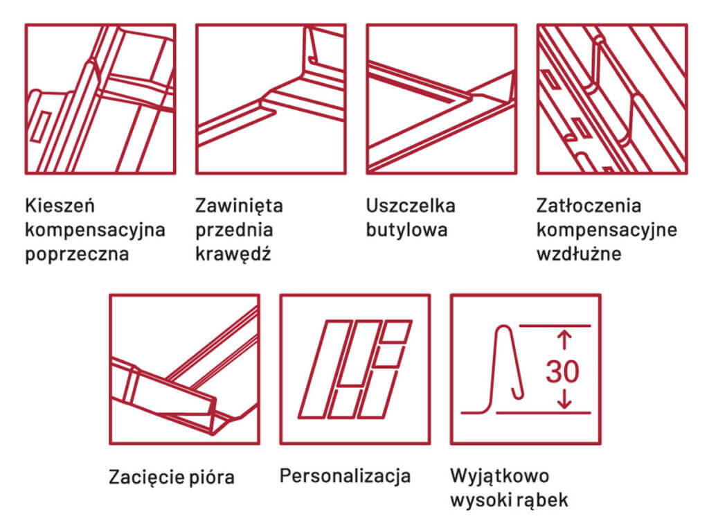 Modułowy rąbek zatrzaskowy Bratex Savoy