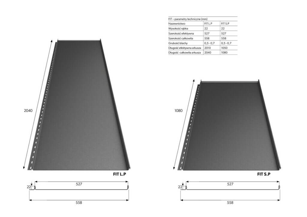 Modułowy panel dachowy i elewacyjny FIT SPEC