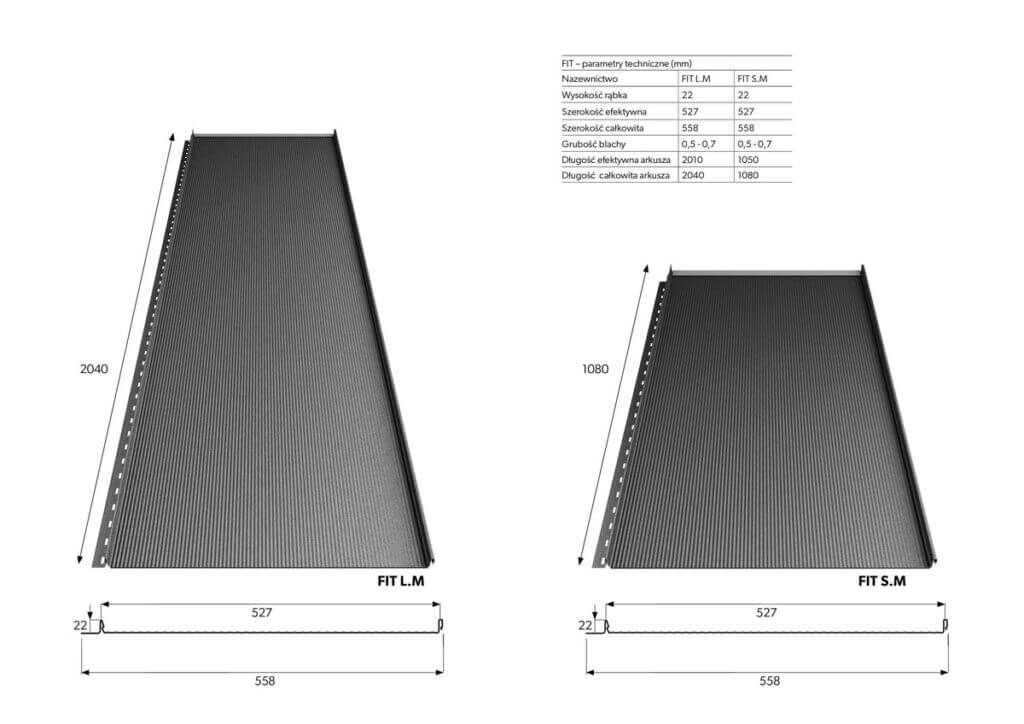 Modułowy panel dachowy i elewacyjny FIT SPEC2