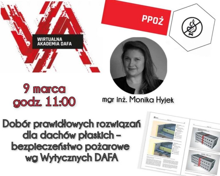 Dobór prawidłowych rozwiązań dla dachów płaskich – bezpieczeństwo pożarowe wg Wytycznych DAFA.
