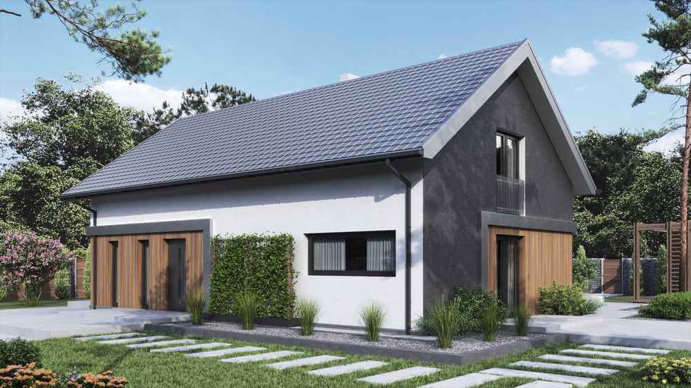 Dom z rynną GALECO PVC2
