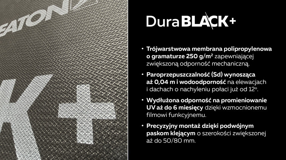 CREATON - DuraBLACK+ – membrana o zwiększonej odporności