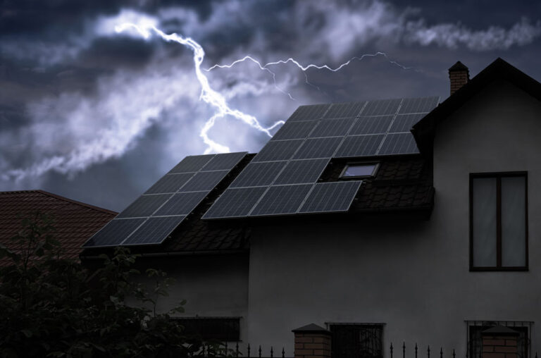 Burza nad instalacją PV