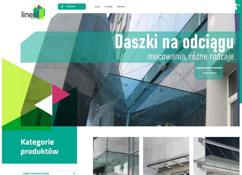 linealgrip strona daszki szklane 